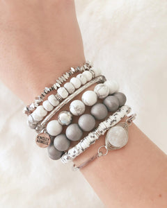 Stone Collection - Silver Pearl Bracelet