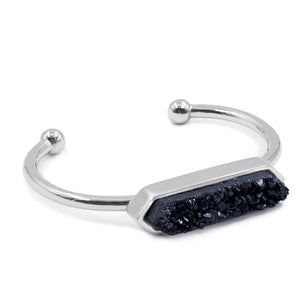 Bangle Collection - Silver Raven Quartz