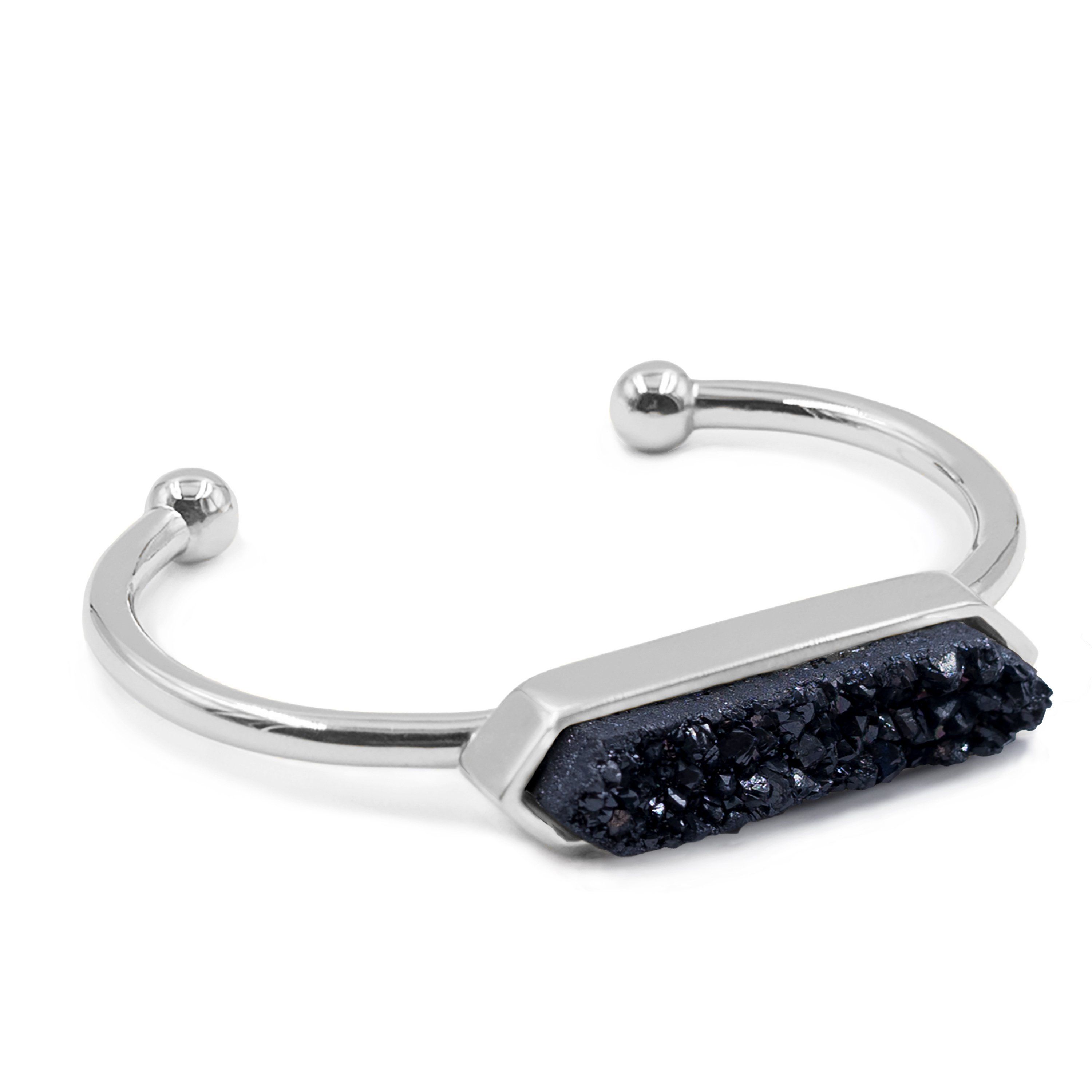 Bangle Collection - Silver Raven Quartz